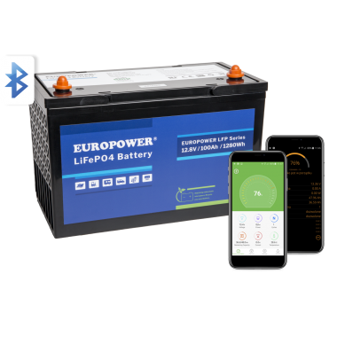 Аккумуляторная батарея EUROPOWER серии LFP 12.8V 100Ah + Bluetooth