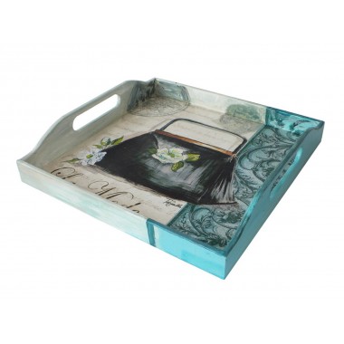 Поднос деревянный с ручками Seasons of Life «Мода и стиль» 26х26