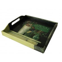 Поднос с деревянными с ручками Seasons of Life "Жардин" 26х26 Поднос с деревянными с ручками Seasons of Life "Жардин" 26х26