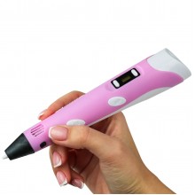 3D ручка для рисования Pen3 MyRiwell с LCD дисплеем+трафарет Розовая 3D ручка для рисования Pen3 MyRiwell с LCD дисплеем+трафарет Розовая