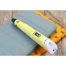 3D ручка для рисования Pen3 MyRiwell с LCD дисплеем+трафарет Желтая 3D ручка для рисования Pen3 MyRiwell с LCD дисплеем+трафарет Желтая